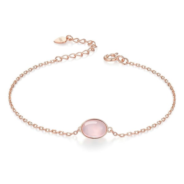 10K rose gold vermeil rose quartz bracelet