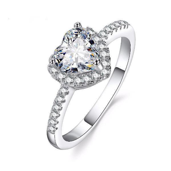 Classy Women 2 Carat Cubic Zirconia Heart Ring | Ring - Classy Women Collection