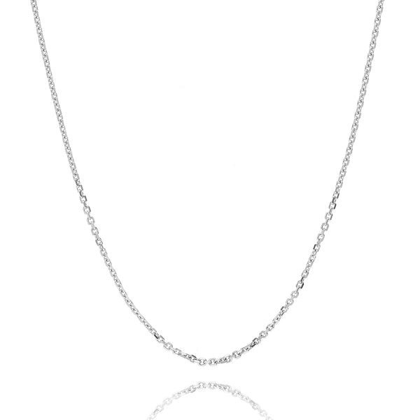 2.5mm silver cable chain necklace
