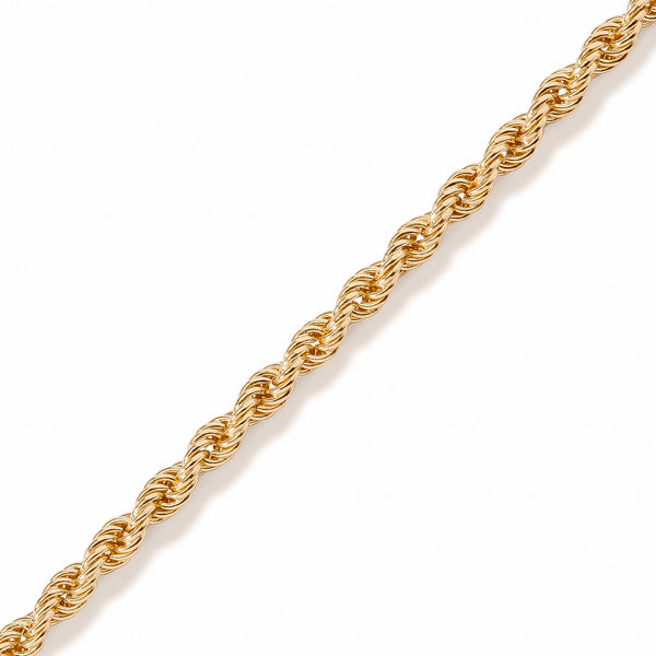 2mm twisted gold rope chain necklace details