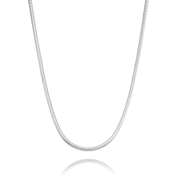 3mm silver snake chain necklace