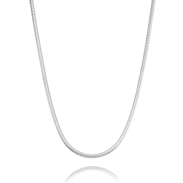 3mm silver snake chain necklace