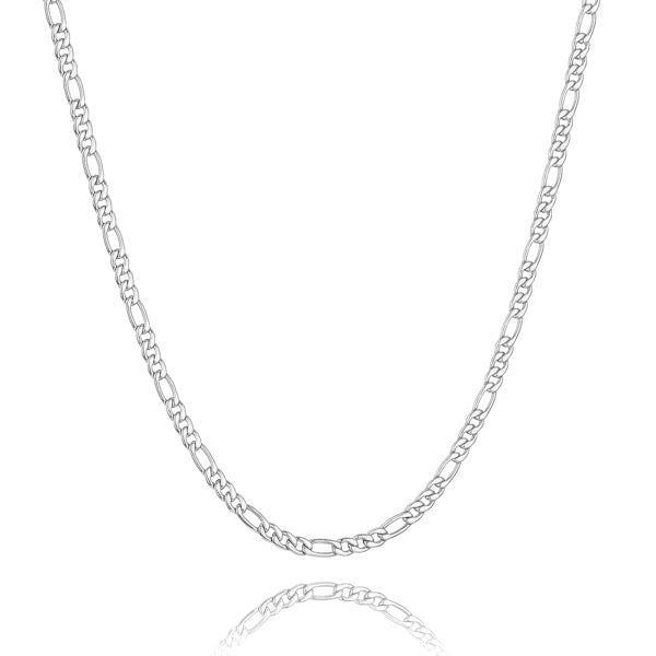4.5mm silver figaro chain necklace