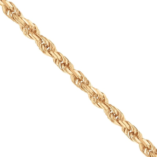 4mm gold rope chain bracelet close up details