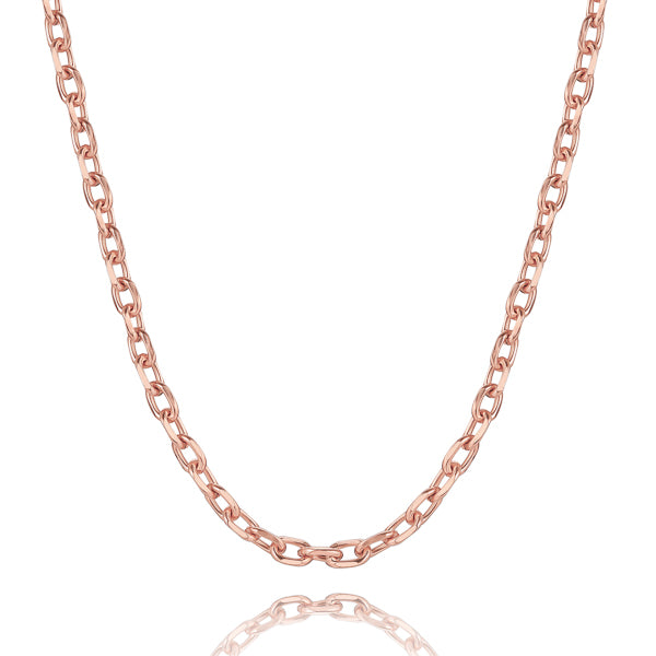 5mm rose gold cable chain necklace