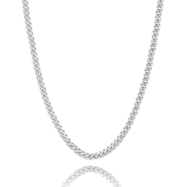 5mm silver curb chain necklace