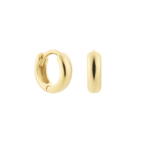 7mm gold huggie hoop earrings