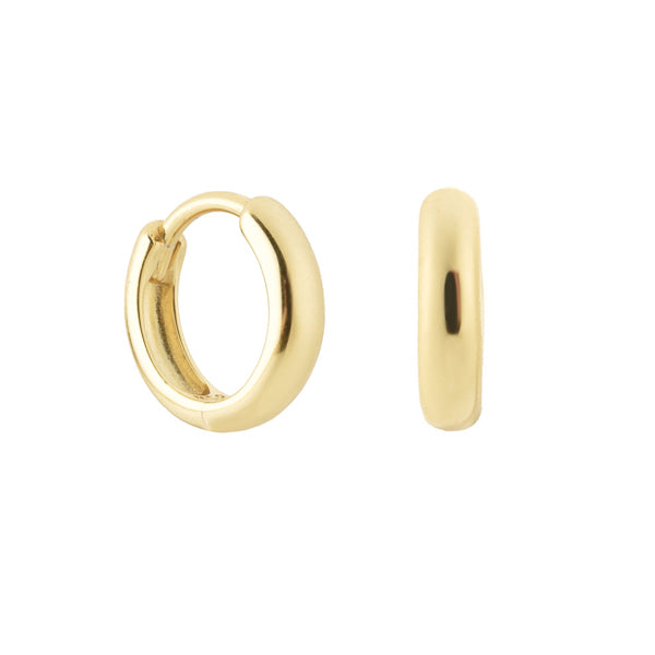 9mm gold huggie hoop earrings