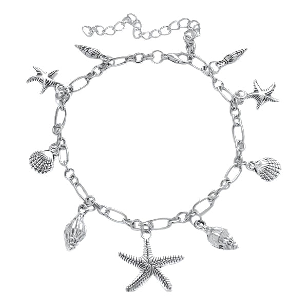 Beach charm ankle bracelet