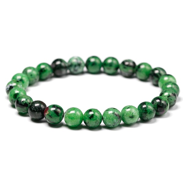 Beaded Ruby Zoisite (Anyolite) bracelet