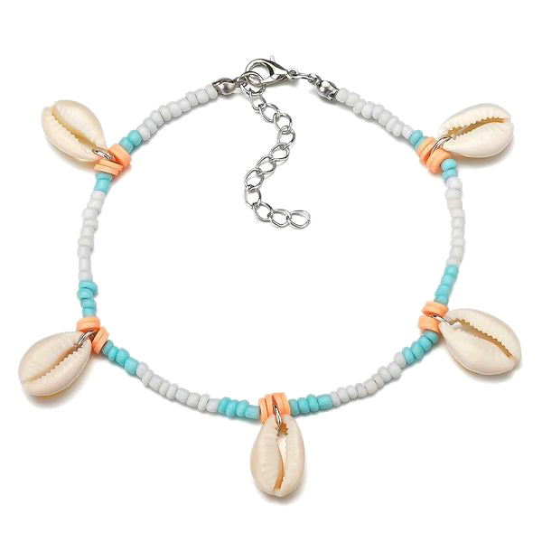 Braccialetti E Cavigliere Con Conchiglie E Perline Colorate, Stile Boho, Per Spiaggia E Feste