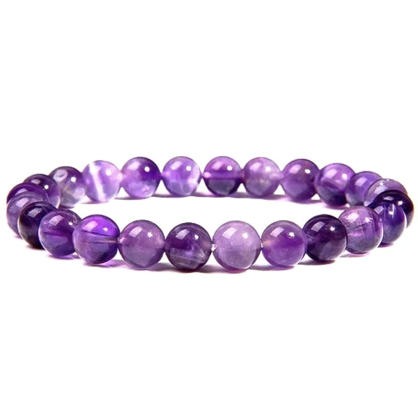 Beaded amethyst bracelet