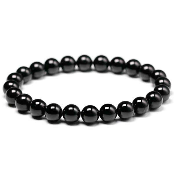 Beaded black tourmaline bracelet