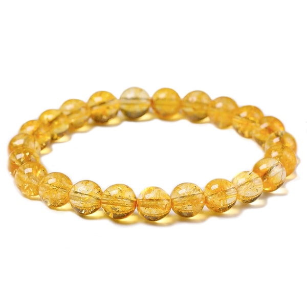 Beaded citrine crystal quartz bracelet