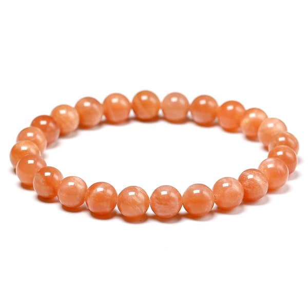 Beaded golden sunstone bracelet