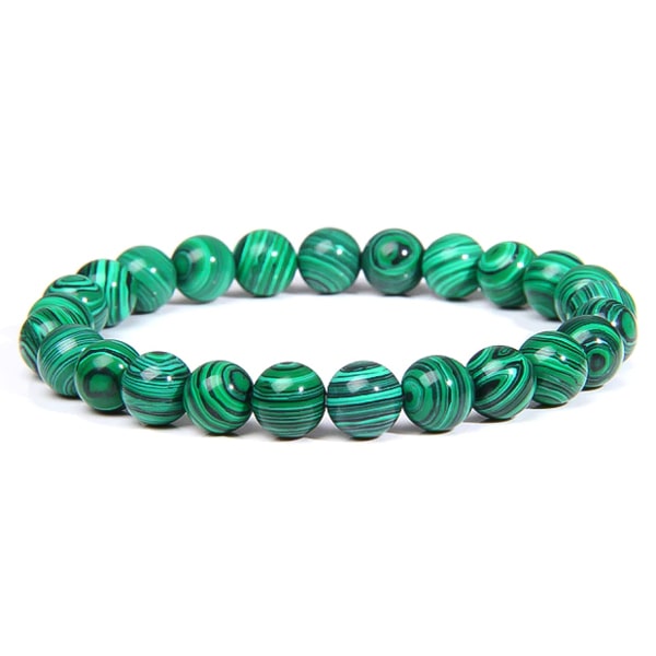 Beaded malachite bracelet