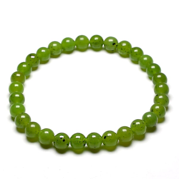 Beaded nephrite bracelet