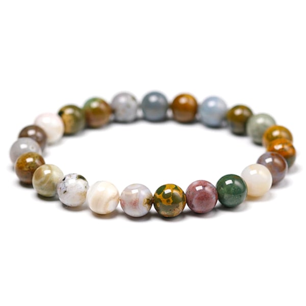 Beaded ocean jasper bracelet