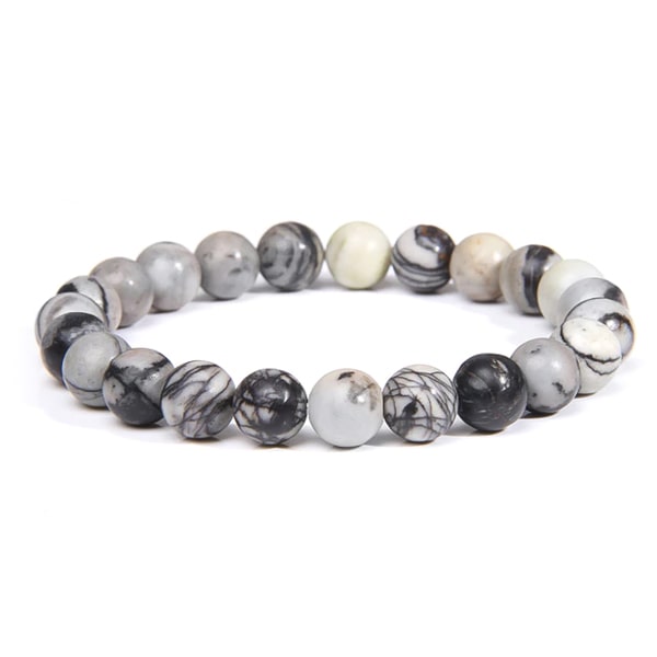 Beaded Picasso jasper stone bracelet