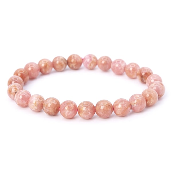 Beaded rhodochrosite bracelet