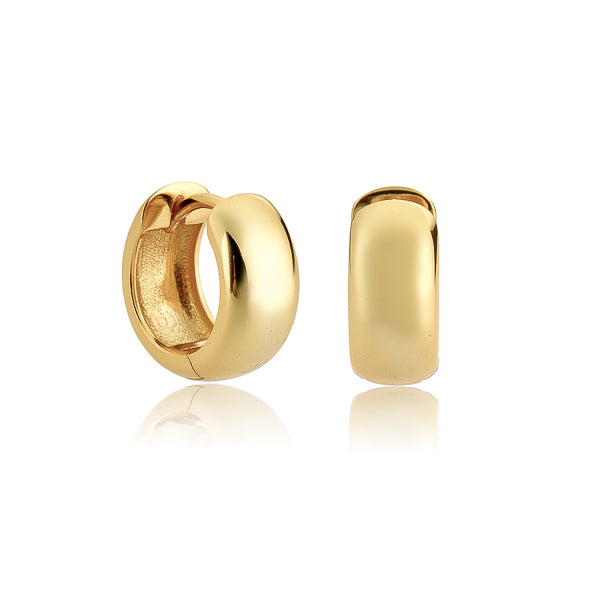 Chunky gold huggie hoop earrings