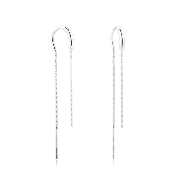 Classic silver threader earrings