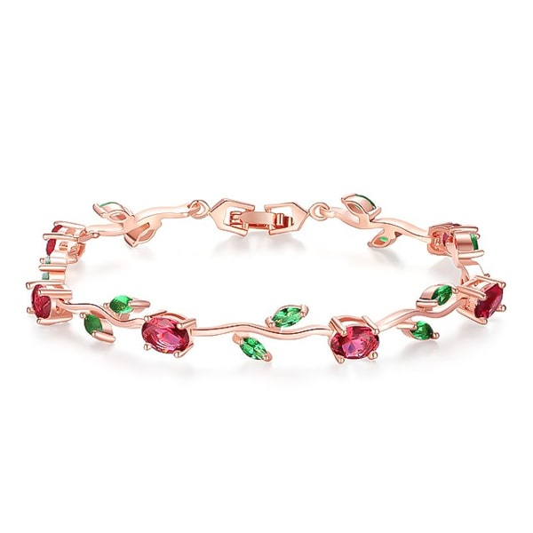 Colored rose crystal bracelet