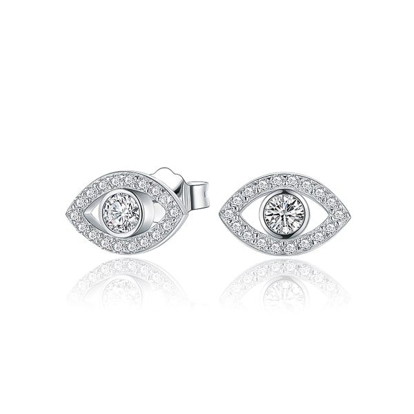 Crystal eye of luck stud earrings