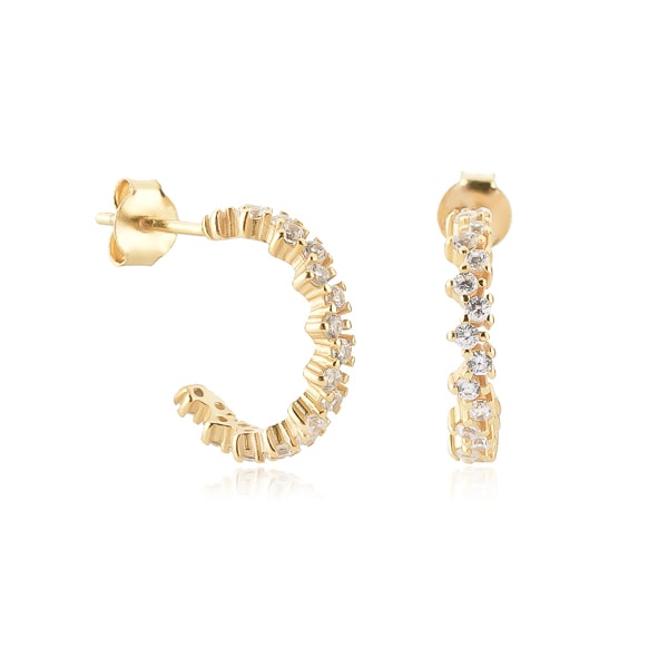 Crystal hoop earrings