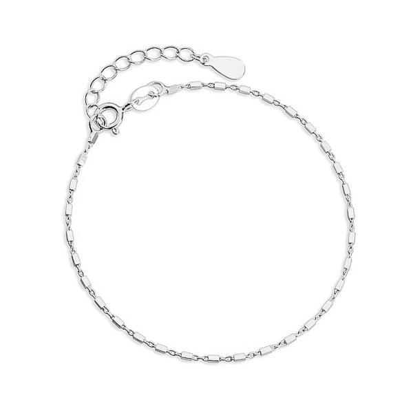 Dainty sterling silver chain bracelet