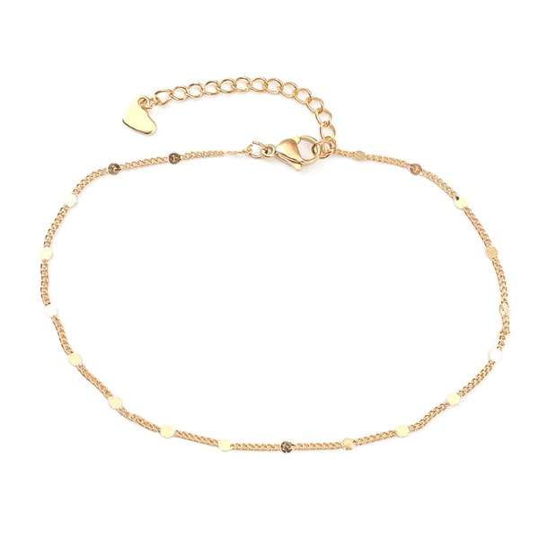 Delicate gold chain anklet