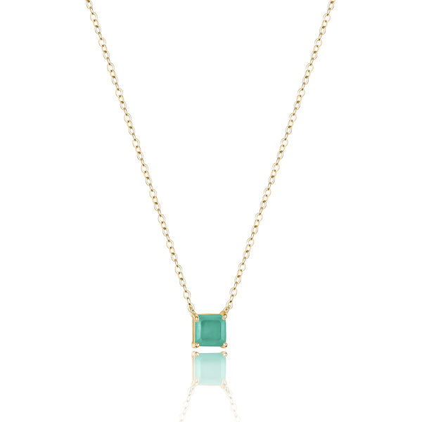 Gold Green Tourmaline necklace