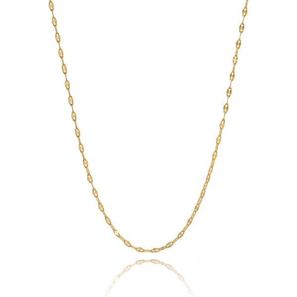 Gold lace chain necklace