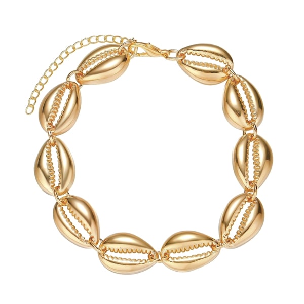 Gold shell anklet