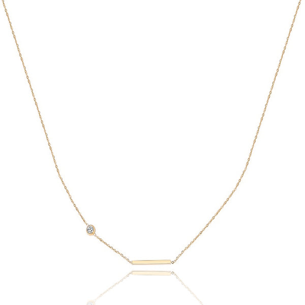 Gold bar necklace
