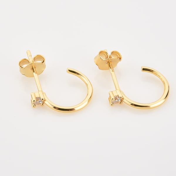 Orelia TRIPLE ILLUSION HUGGIE HOOPS - Ohrringe - Gold-coloured