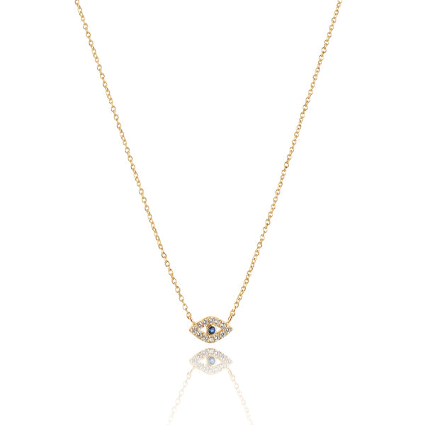 Gold eye necklace