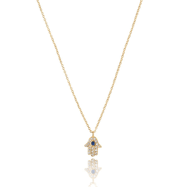 Gold hamsa necklace