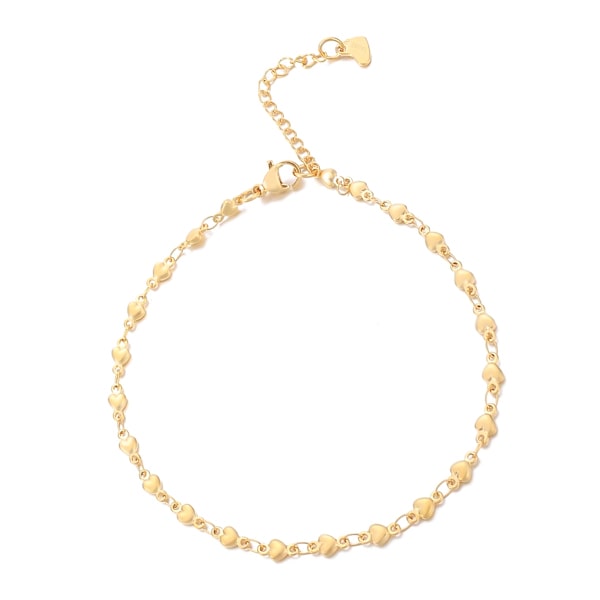 Gold heart chain anklet