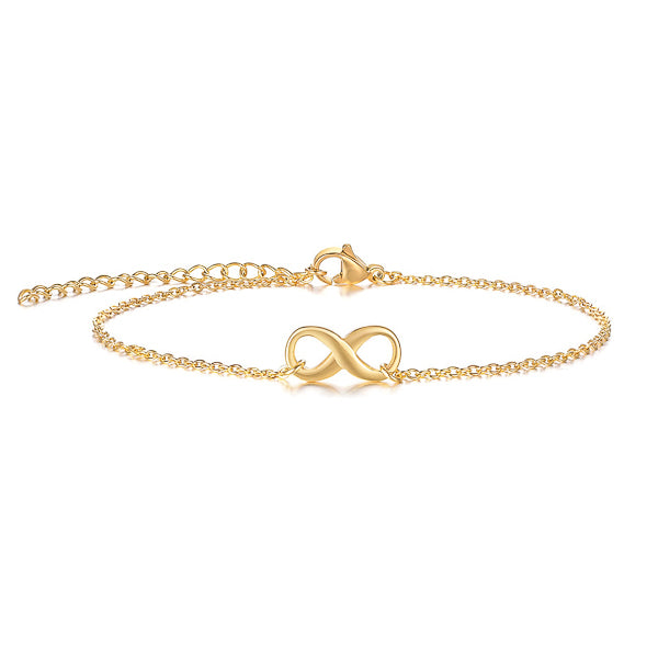 Gold infinity anklet
