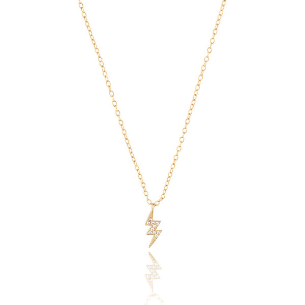 Gold lightning bolt necklace