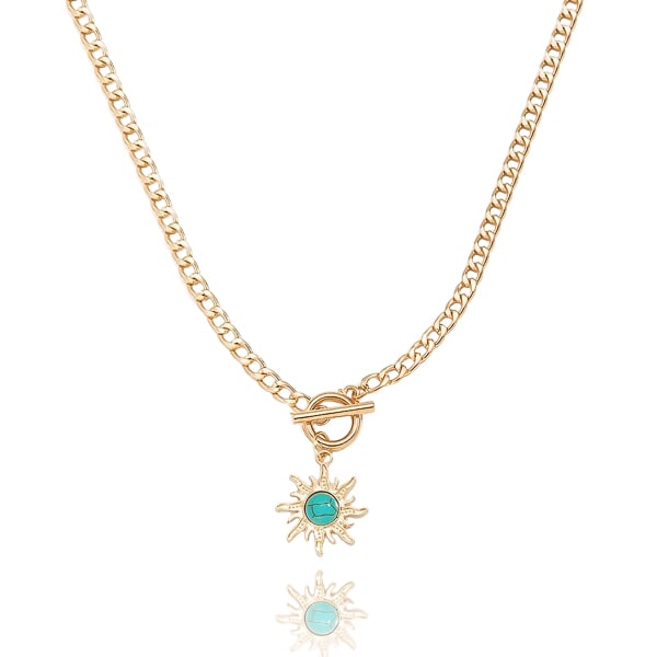 Gold sun necklace