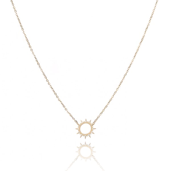 Gold sunshine necklace