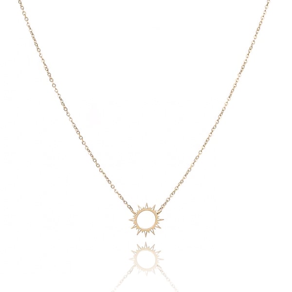 Gold sunshine necklace