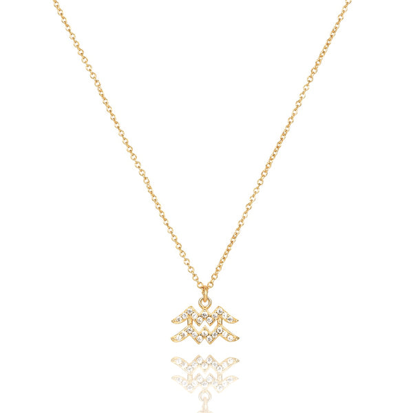 Gold vermeil Aquarius necklace