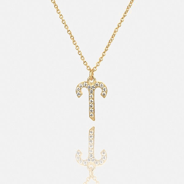 Gold vermeil Aries necklace details