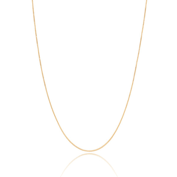 Gold vermeil box chain necklace