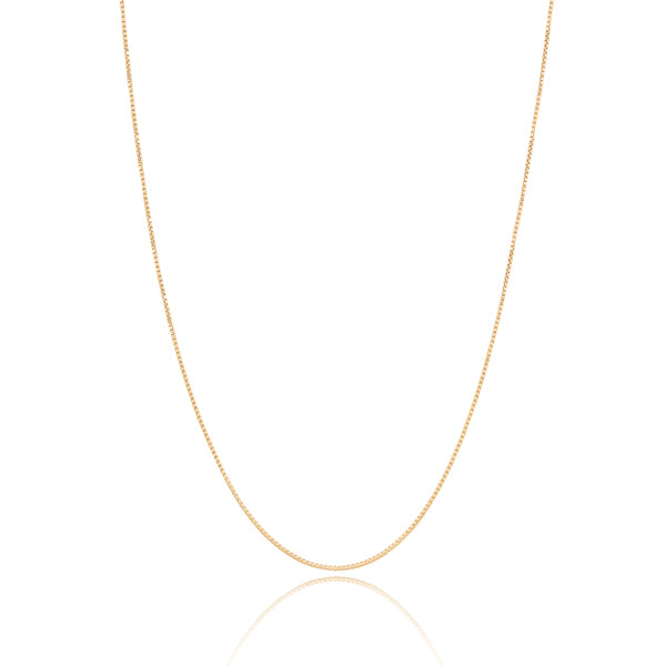 Gold vermeil box chain necklace