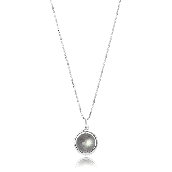 Grey moonstone pendant necklace