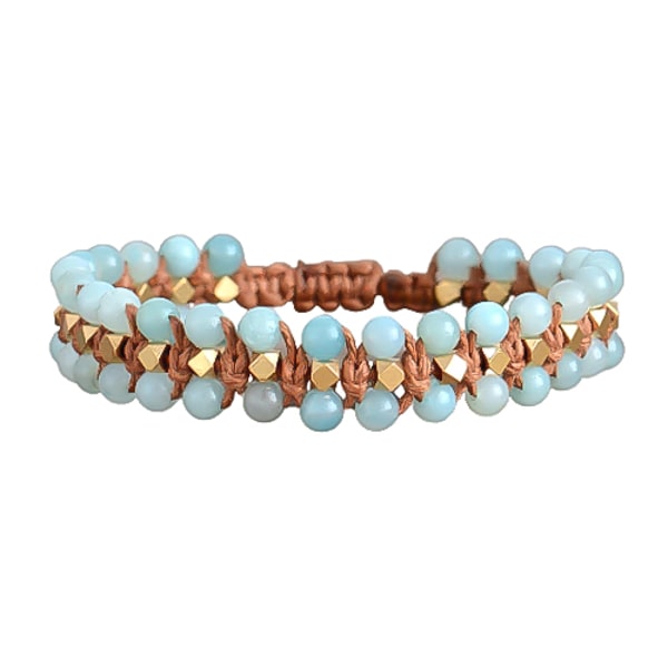 Handmade turquoise beaded bracelet